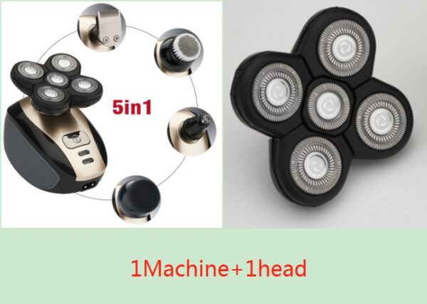 5 In 1 Multifunctional Electric Shaver 5 Blade Razor For Men Shaved Head Rechargeable Shaving Machine Beard Nose Hair Trimmer - Image 3