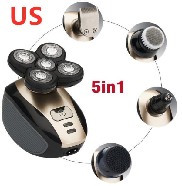 5 In 1 Multifunctional Electric Shaver 5 Blade Razor For Men Shaved Head Rechargeable Shaving Machine Beard Nose Hair Trimmer - Image 2